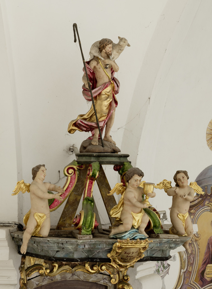 The pulpit in Brezovica, detail (Croatian Conservation Institute Photo Archive, photo by Goran Tomljenović, 2018)