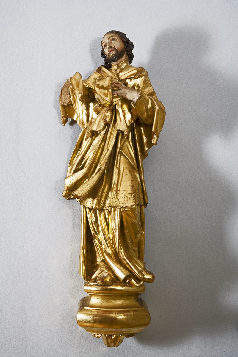 The sculpture of St John of Nepomuk in Regional Museum Maribor (Institute for the Protection of Cultural Heritage of Slovenia, photo by Valentin Benedik, 2018)