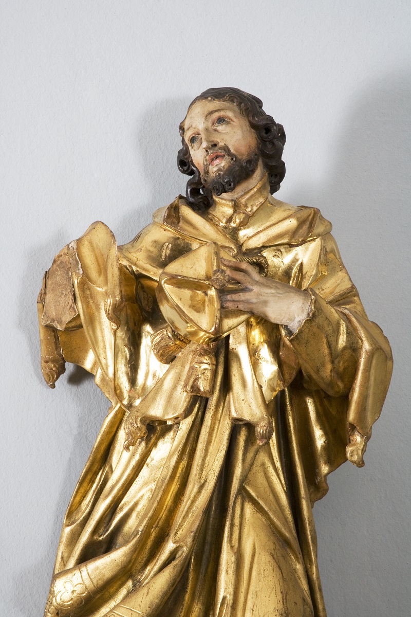 The sculpture of St John of Nepomuk in Regional Museum Maribor (Institute for the Protection of Cultural Heritage of Slovenia, photo by Valentin Benedik, 2018)