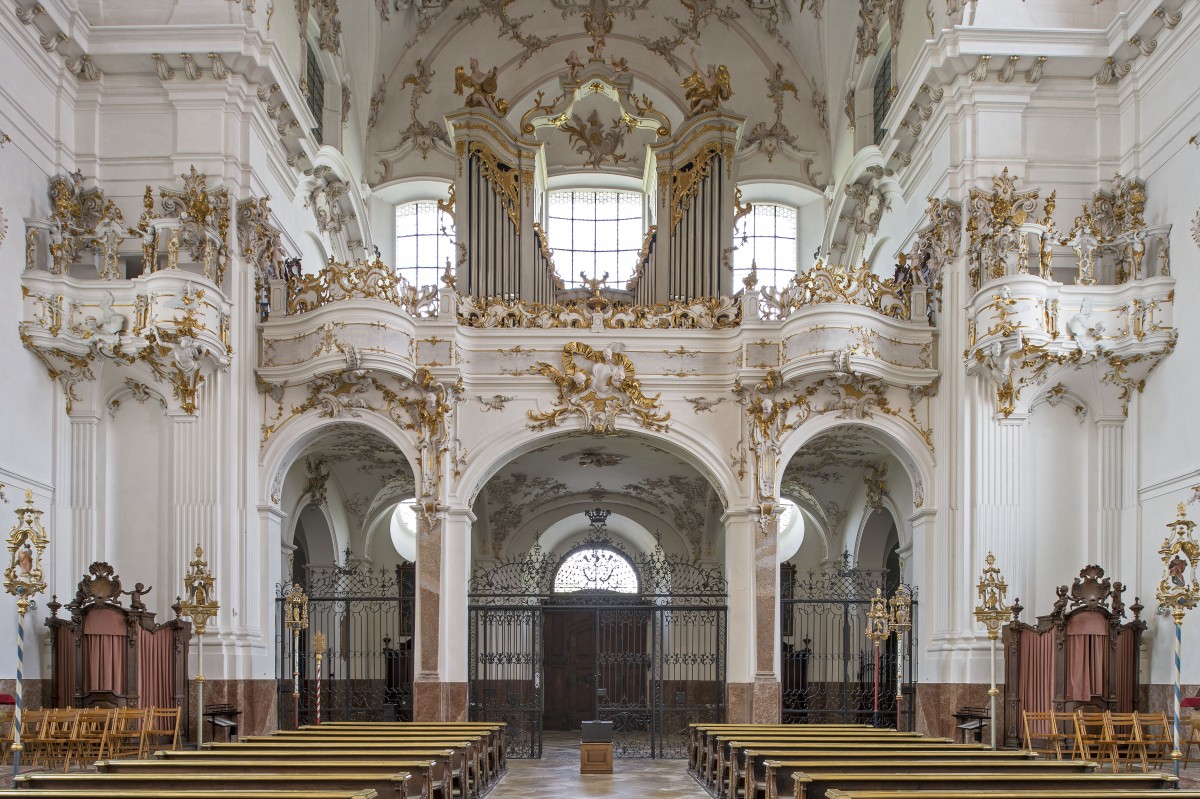 The organ in the parishchurch Assumption of Mary, Dießen photo Bavarian State Department of Monuments and Sites Michael Forstner 08.2017
