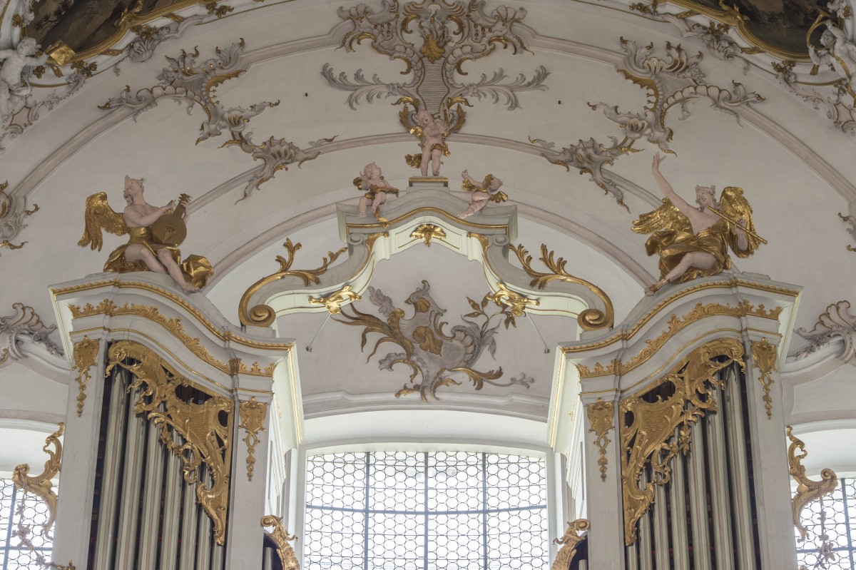 The organ in the parishchurch Assumption of Mary, Dießen photo Bavarian State Department of Monuments and Sites Michael Forstner 08.2017