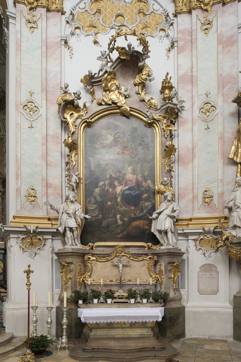 Right side altar of the Holy Kinship in the Benedictine Abbey-, Parish- and Pilgrimage Church of St Mary in Ettal (Bavarian State Department of Monuments and Sites, photo by Michael Forstner, 2017)