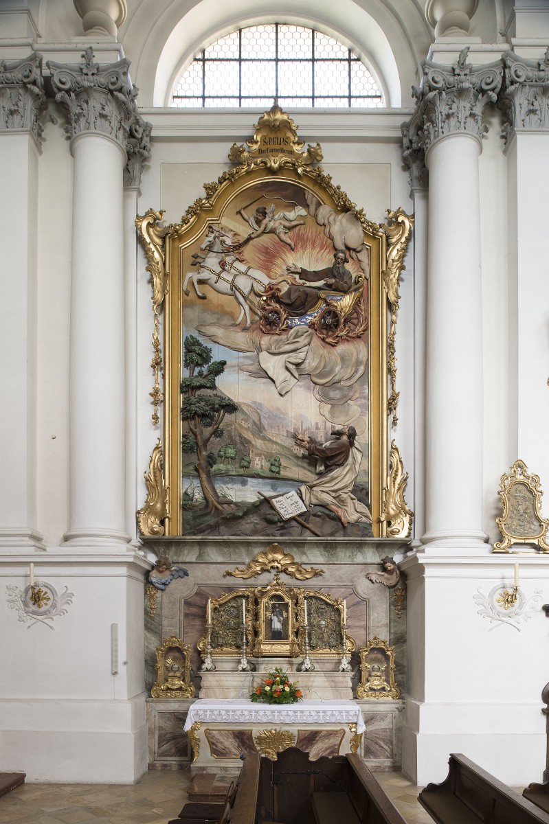 The sidealtar dedicated to St Elias in the Monasterychurch St Theres and St John, Reisach photo Bavarian State Department of Monuments and Sites Michael Forstner 12.2017