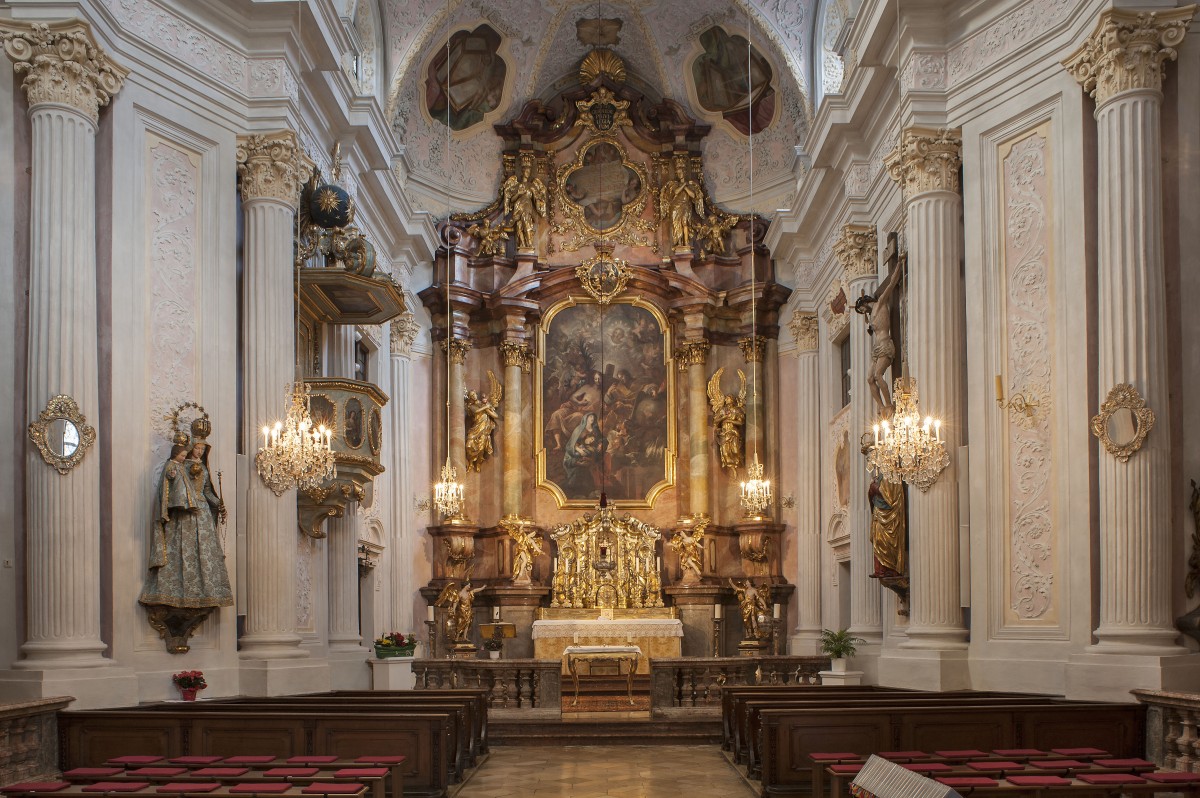 The St Trinitychurch in Munich view to the highaltar photo Bavarian Office of Monuments and Sites Michael Forstner 01.2018