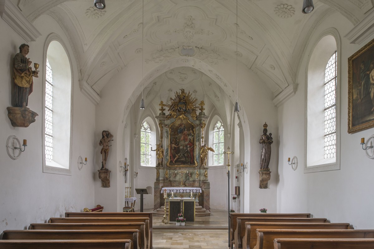 The altar for the chapel of Georg Konrad Sauer in the old church of St John Baptist, Munich-Solln photo Bavarian Office of Monuments and Sites Michael Forstner 04.2018