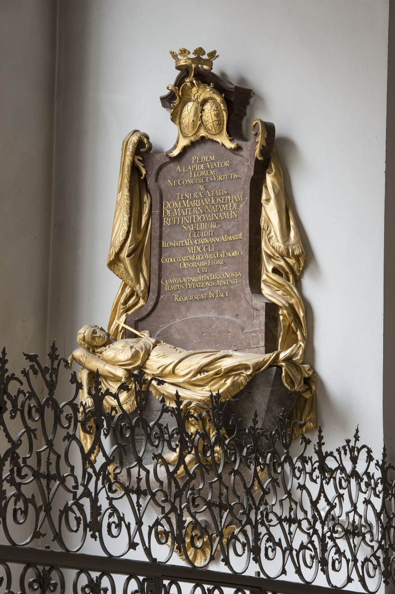 The Epitaph for Maria Josepha Matern in the parishchurch St Peter, Munich photo Bavarian State Office for Monuments and Sites Michael Forstner 06_2018