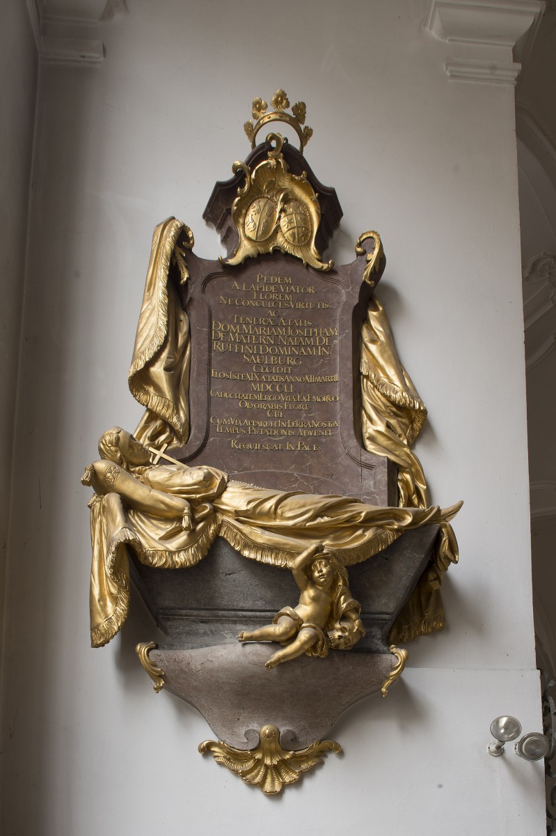 The Epitaph for Maria Josepha Matern in the parishchurch St Peter, Munich photo Bavarian State Office for Monuments and Sites Michael Forstner 06_2018