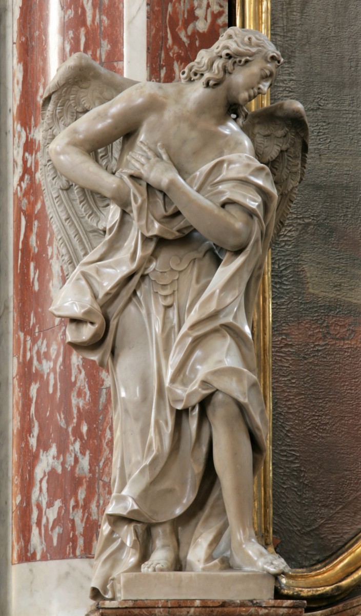 Angel (left), altar of St Aloysius, Cathedral Graz (photo by Diocesan Museum Graz, 2014)