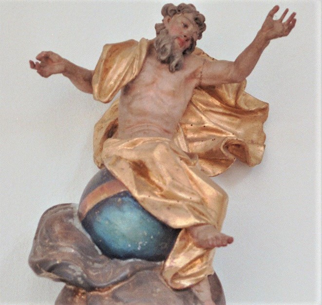 God the Father, detail, baptismal font, St Ruprecht an der Raab (photo by Diocesan Museum Graz, Teresa Losonc, 2005)