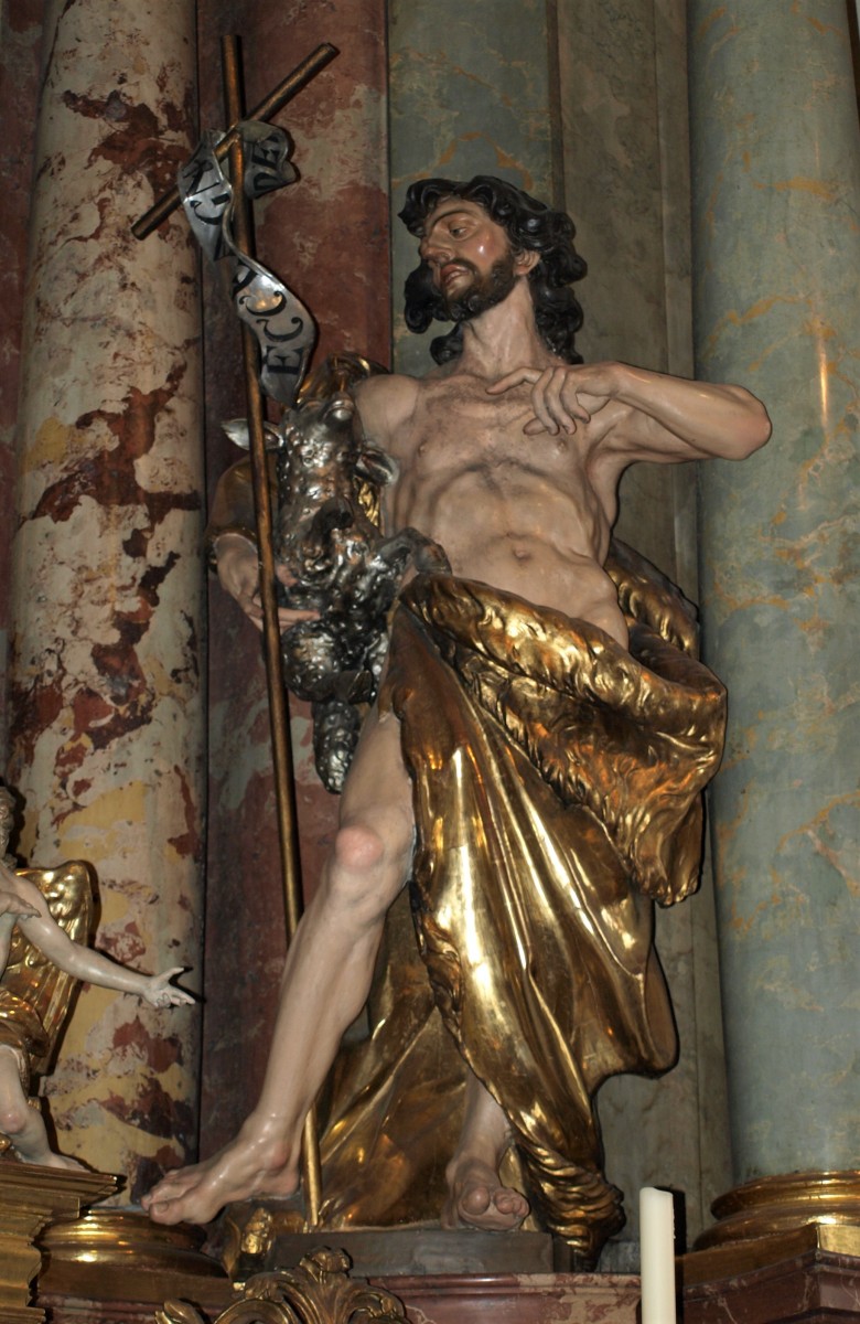 The sculpture of St John the Baptist, high altar, Welsche church, Graz (photo by Christina Pichler, 2018)