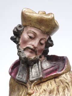 The sculpture of St John of Nepomuk, Universalmuseum Joanneum, Alte Galerie (photo by Nicolas Lackner, Universalmuseum Joanneum, Graz, 2018)